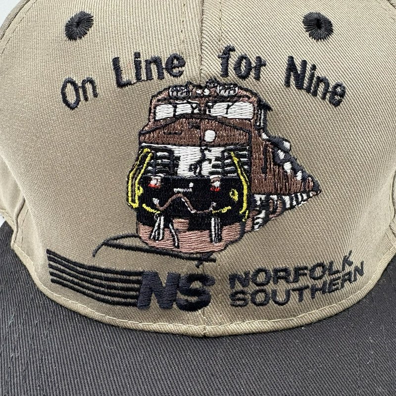 Vintage Norfolk Southern "On Line For Nine" Harriman Gold Medal Hat Cap