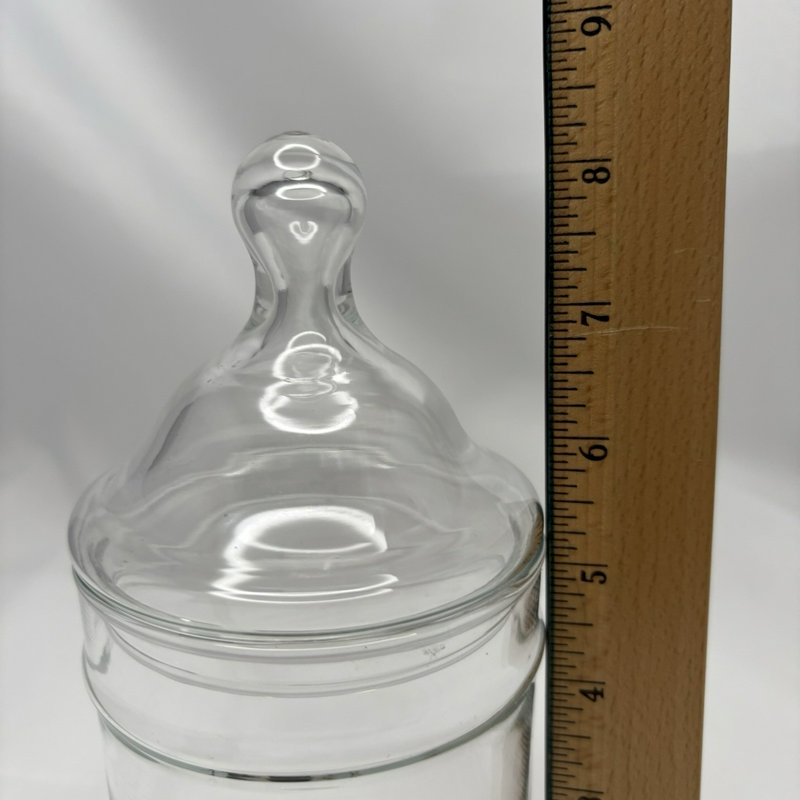 Vintage Mickey Mouse Glass Candy Jar Apothecary Disney "For Good Little Boys"
