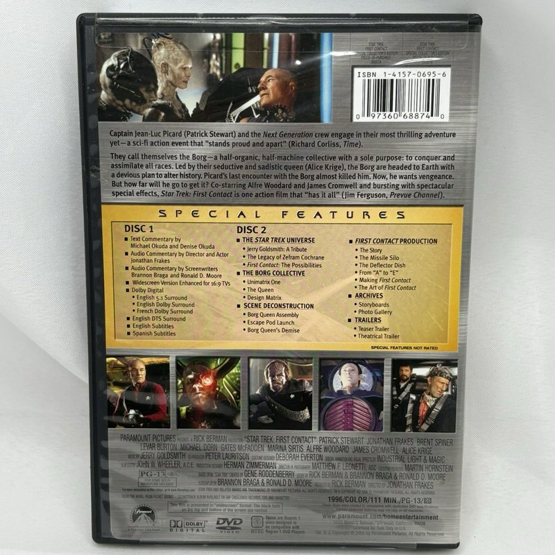 Star Trek First Contact Special Collector’s Edition 2 Disc Widescreen DVD Sealed