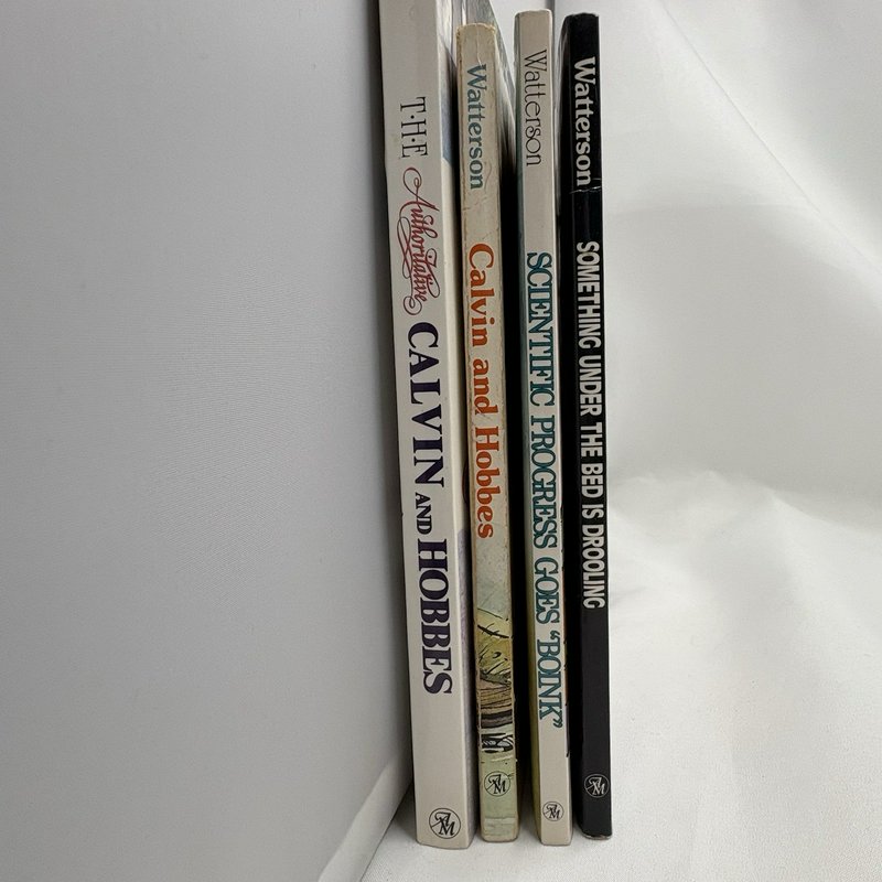 Vintage Calvin & Hobbes Book Lot Bill Watterson 4 Paperback Books
