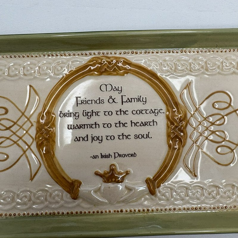 Grasslands Road "Irish Proverb" Celtic Knot Design Cheese Tray/Serving Platter