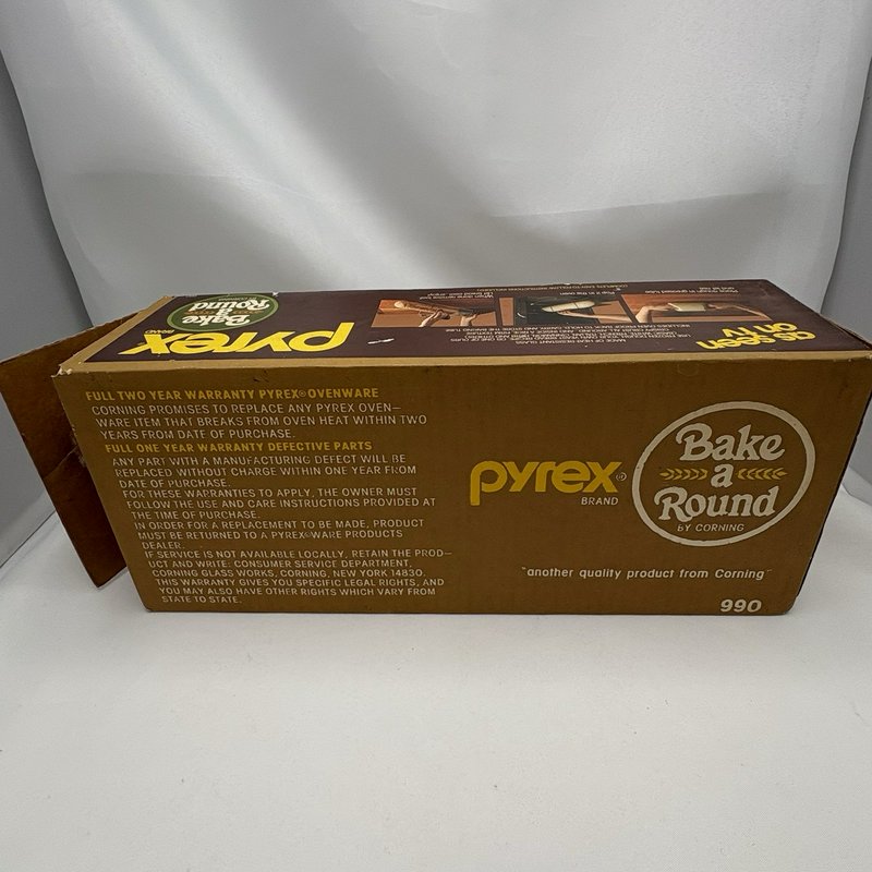 Vintage Corning Pyrex Model 990 "Bake a Round" Bread Baking Tube Rack w/ Box