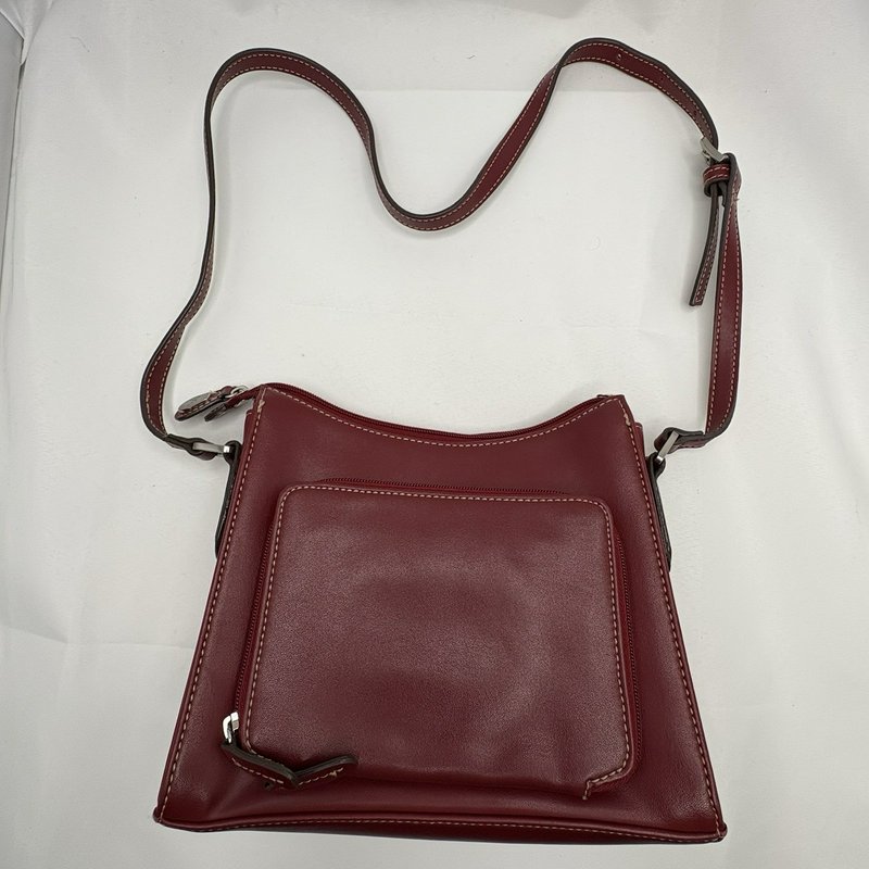 Liz Claiborne Red Faux Leather Crossbody Bag and Wallet Set