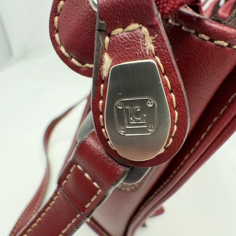 Liz Claiborne Red Faux Leather Crossbody Bag and Wallet Set