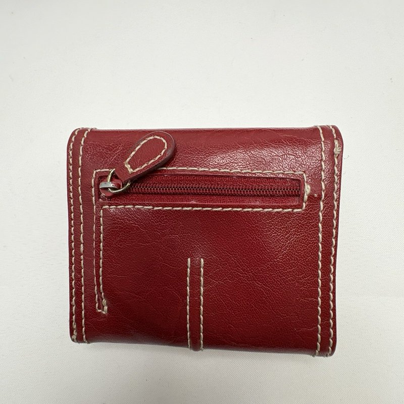 Liz Claiborne Red Faux Leather Crossbody Bag and Wallet Set