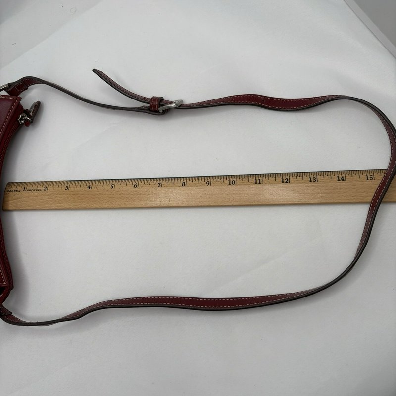 Liz Claiborne Red Faux Leather Crossbody Bag and Wallet Set