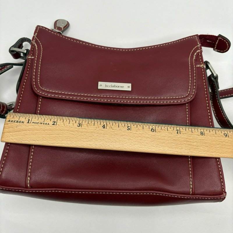 Liz Claiborne Red Faux Leather Crossbody Bag and Wallet Set