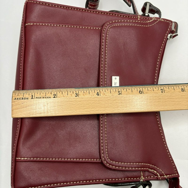 Liz Claiborne Red Faux Leather Crossbody Bag and Wallet Set