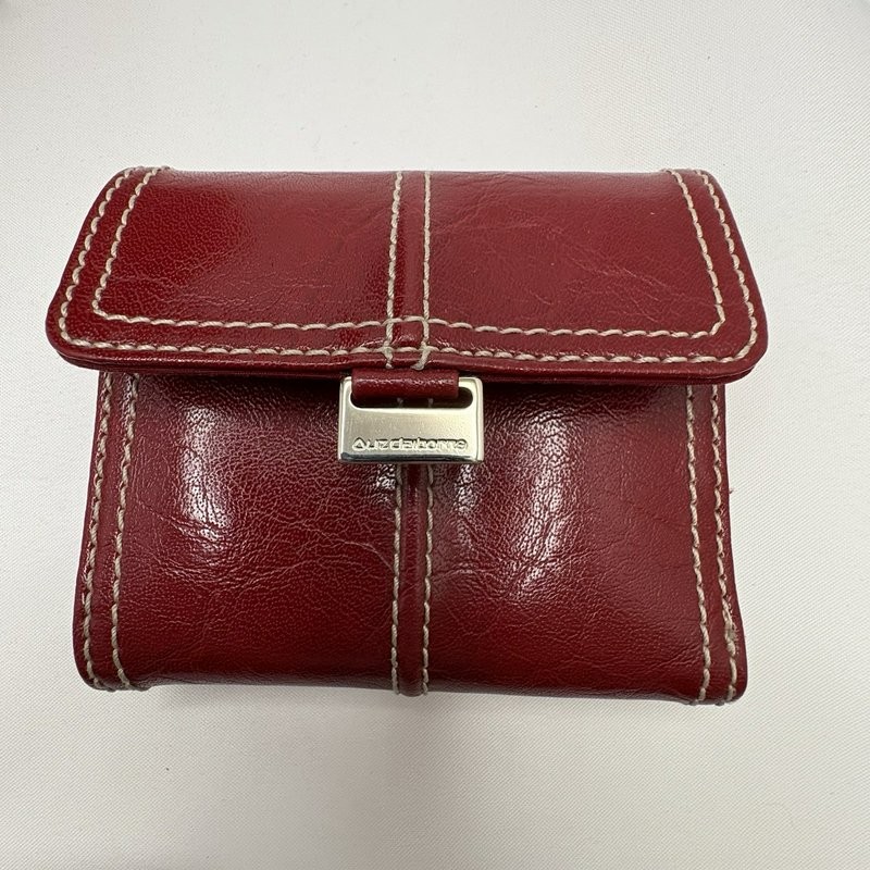 Liz Claiborne Red Faux Leather Crossbody Bag and Wallet Set