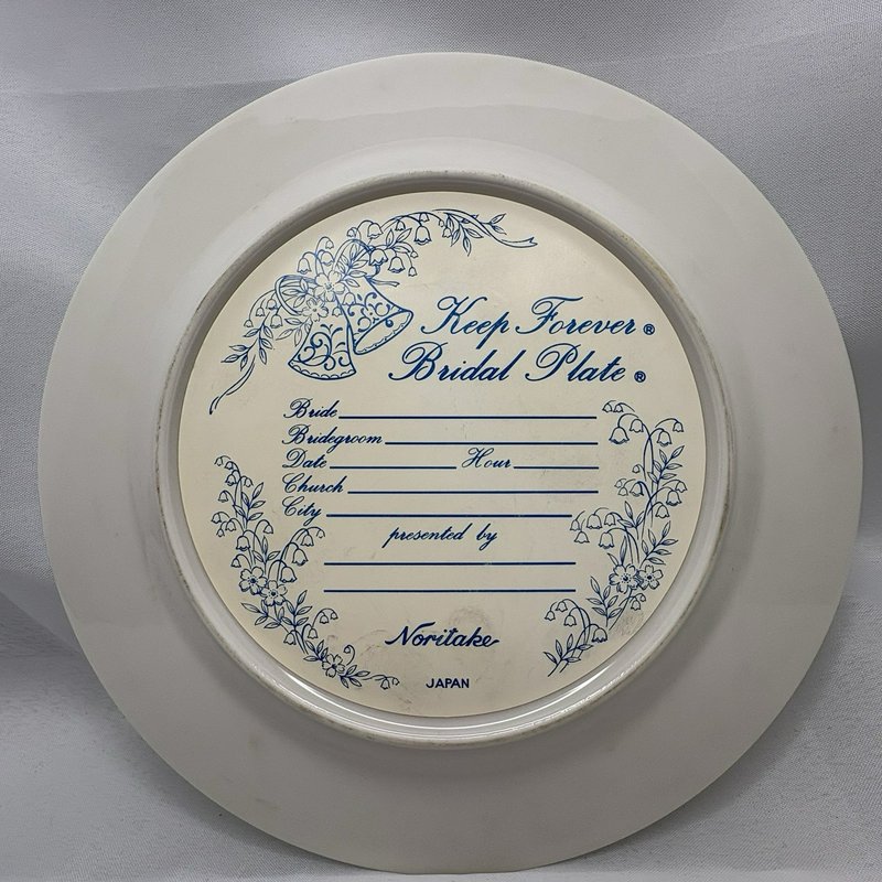 Noritake Keep Forever Bridal Plate Lily of the Valley Wedding Bells Japan