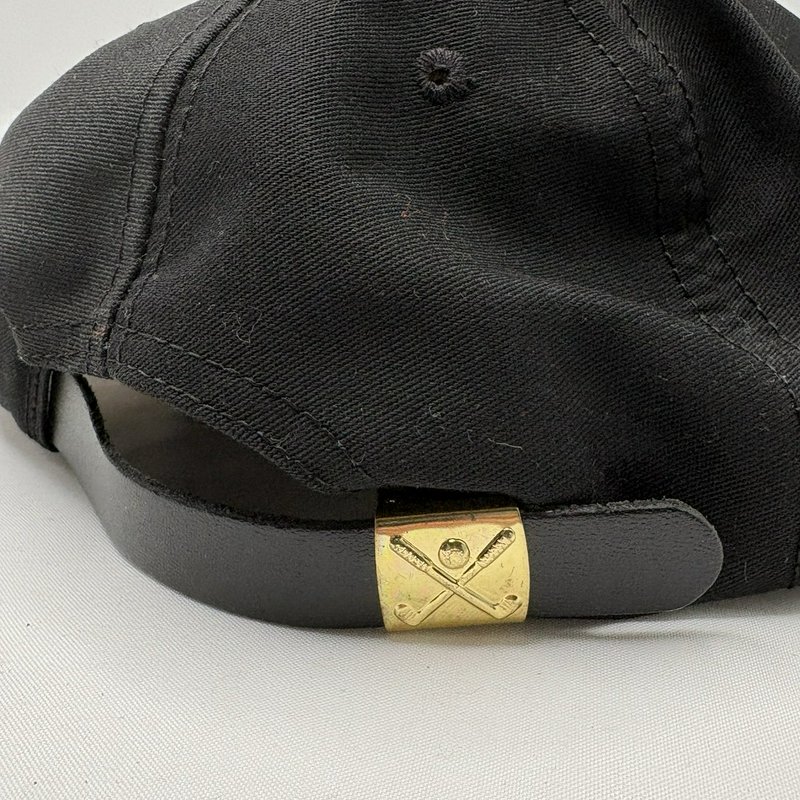 Vintage Black Conrail Yellow Logo Adjustable Hat w/ Rope Made In USA