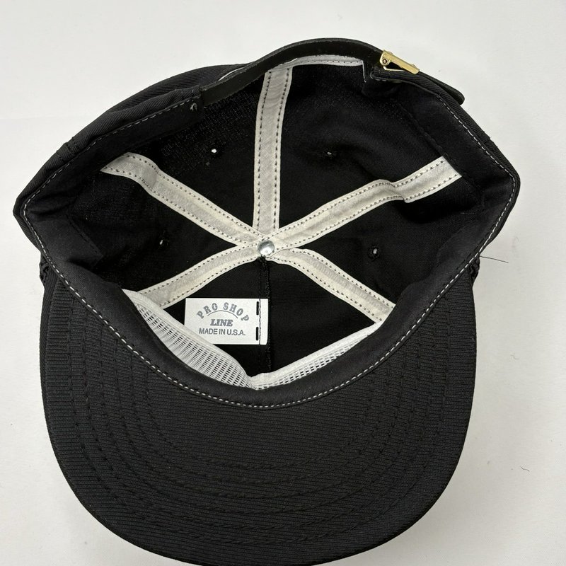 Vintage Black Conrail Yellow Logo Adjustable Hat w/ Rope Made In USA