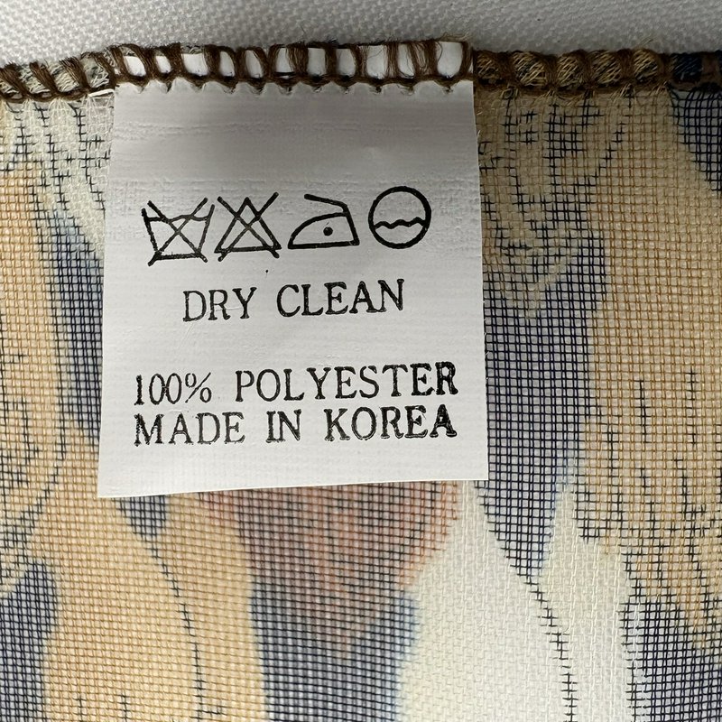 Vintage Praying Hands Scarf Made In Korea Sheer Brown Tan Religious 61x13