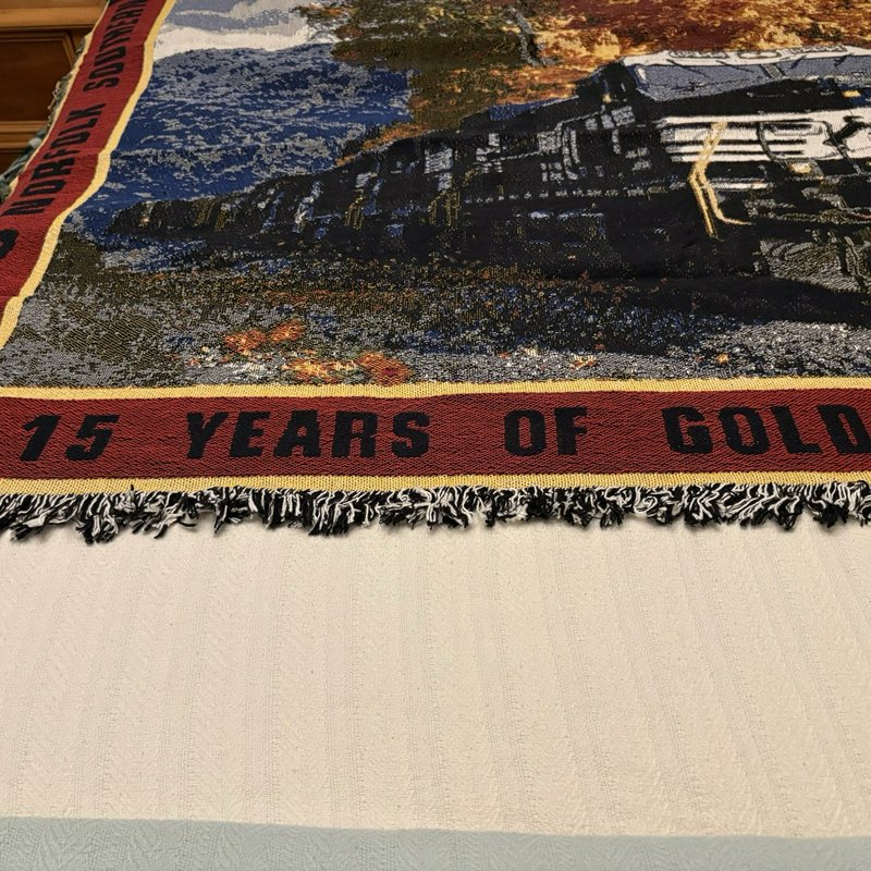 Norfolk Southern E.H. Harriman Memorial Throw Blanket 15 Years Gold 1989-2003