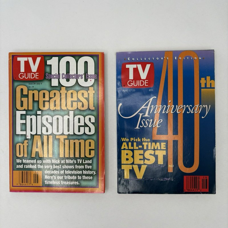 TV Guide Collector's Edition Lot 1993 40th Anniversary & 1997 Greatest Episodes