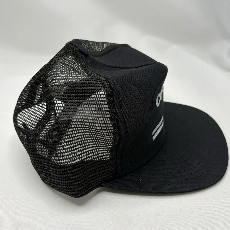 Vintage Black & White Conrail Mesh Snapback Hat Made In USA