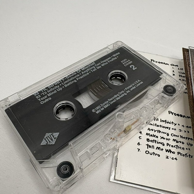 Souls Of Mischief 93 ’til Infinity Cassette Tape 1993 Jive Hip Hop Tested Plays