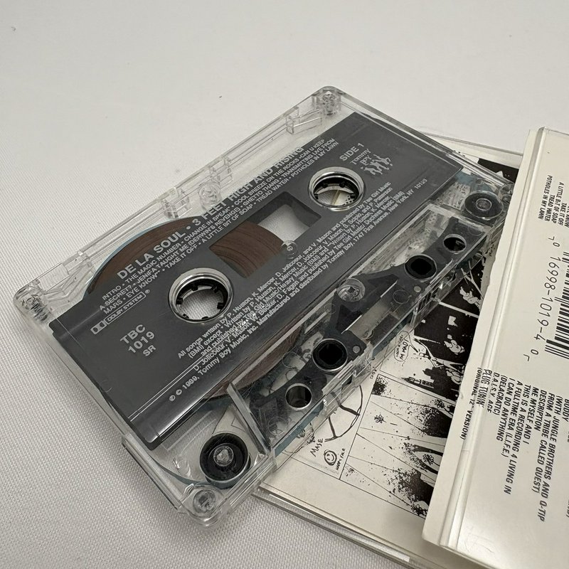 De La Soul 3 Feet High And Rising Cassette Tape 1989 Tommy Boy Tested Plays