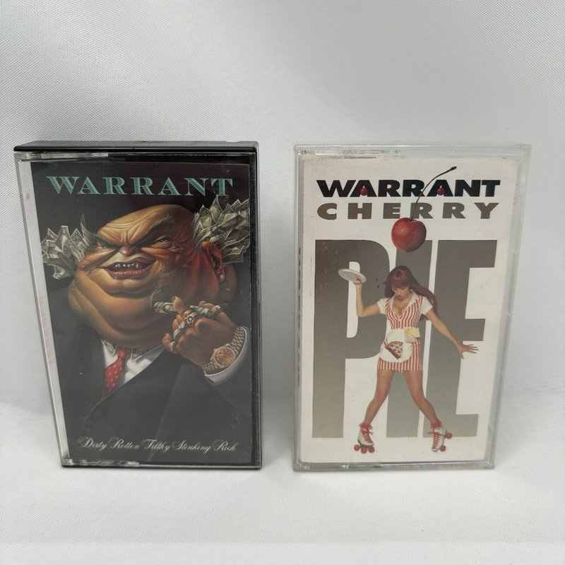 Warrant Cassette Tape Lot Cherry Pie Dirty Rotten Filthy Stinking Rich Tested
