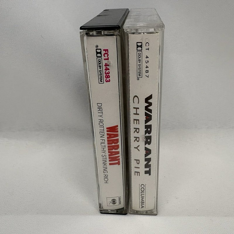 Warrant Cassette Tape Lot Cherry Pie Dirty Rotten Filthy Stinking Rich Tested