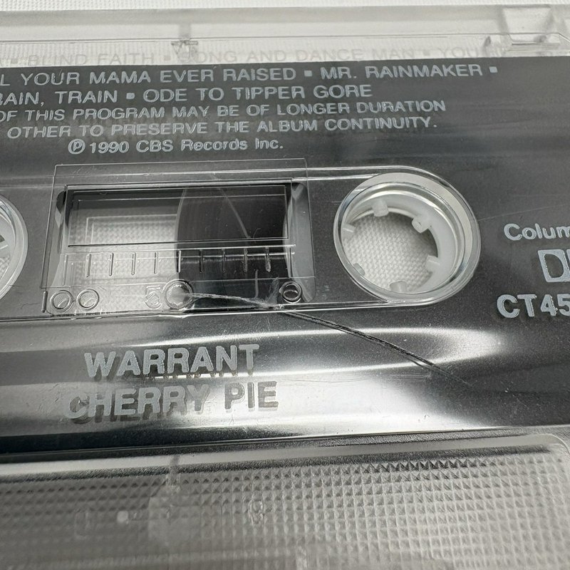 Warrant Cassette Tape Lot Cherry Pie Dirty Rotten Filthy Stinking Rich Tested