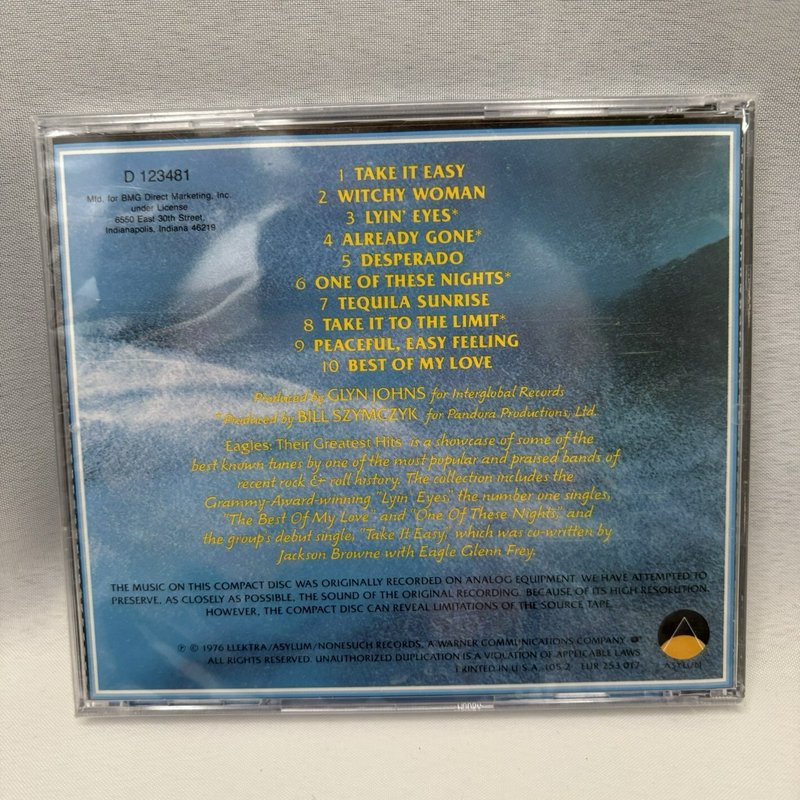 Eagles Their Greatest Hits CD Sealed New Unopened BMG Club Edition Asylum