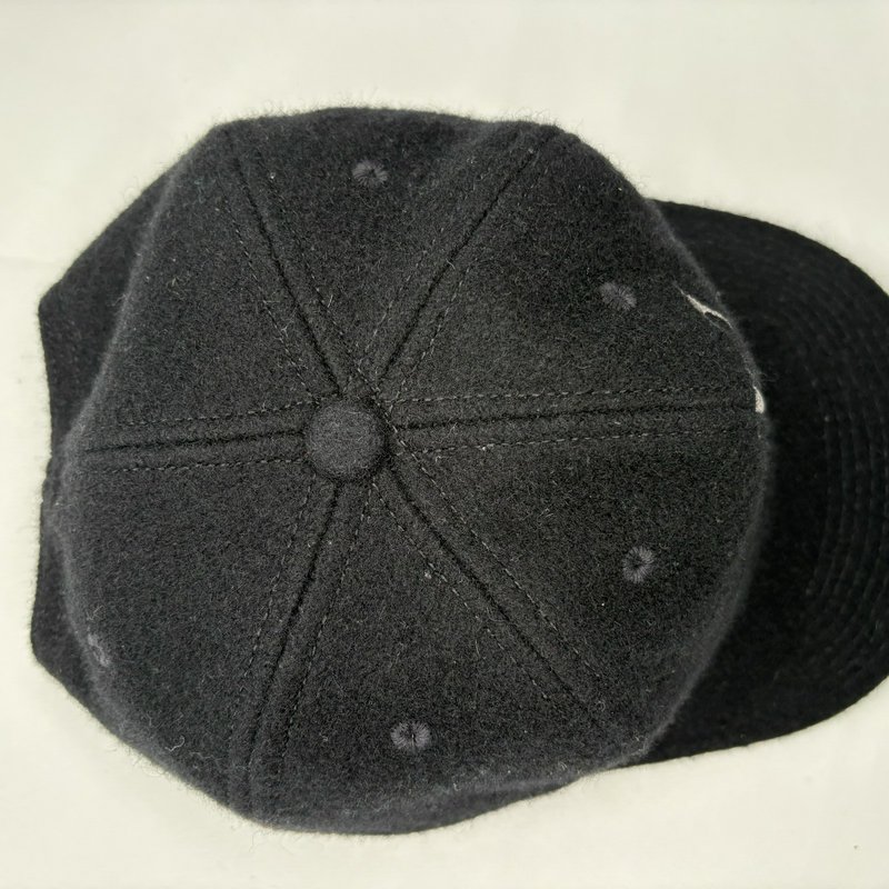 Vintage 90s Calvin Klein Jeans CK Black Wool Blend Strapback Hat Made In USA