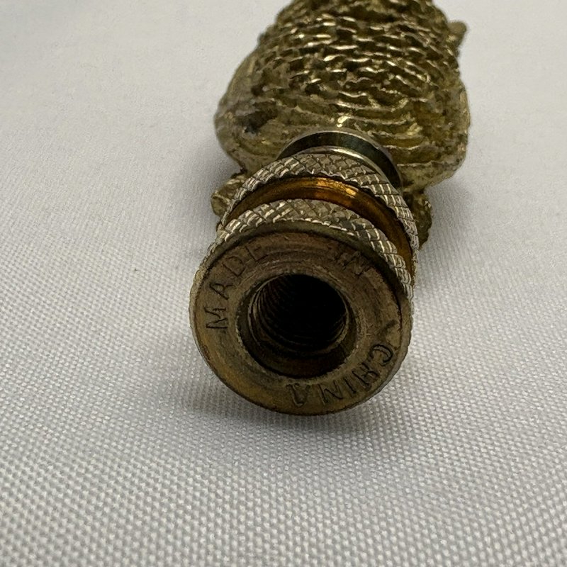 Brass Color Owl Lamp Finial Decorative Lamp Topper 3” Tall