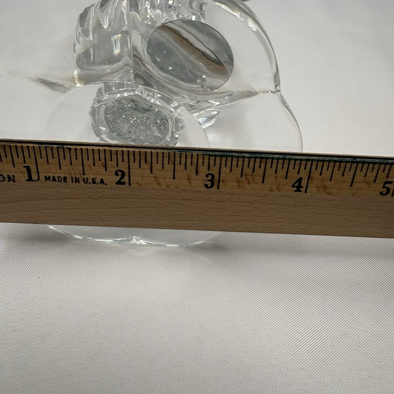 Sullivans 24% PbO Lead Crystal Candlestick Holders Pair Handmade Poland 8”