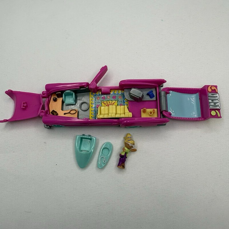 1995 Polly Pocket 2176DV Bluebird Pink Convertible Car Compact COMPLETE