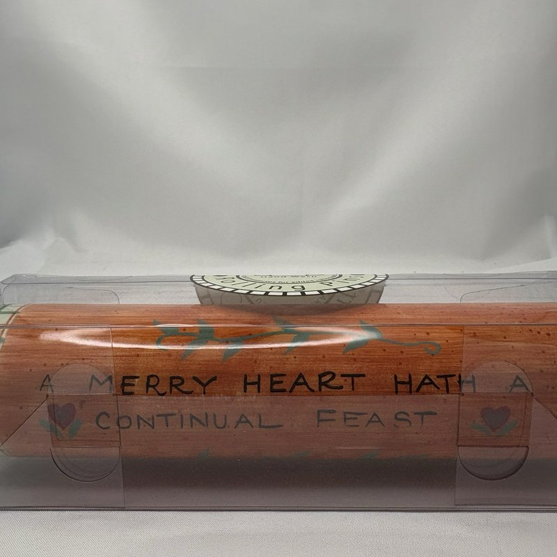 CounterArt Ceramic Rolling Pin Psalm 34:8 Scripture Wood Handles