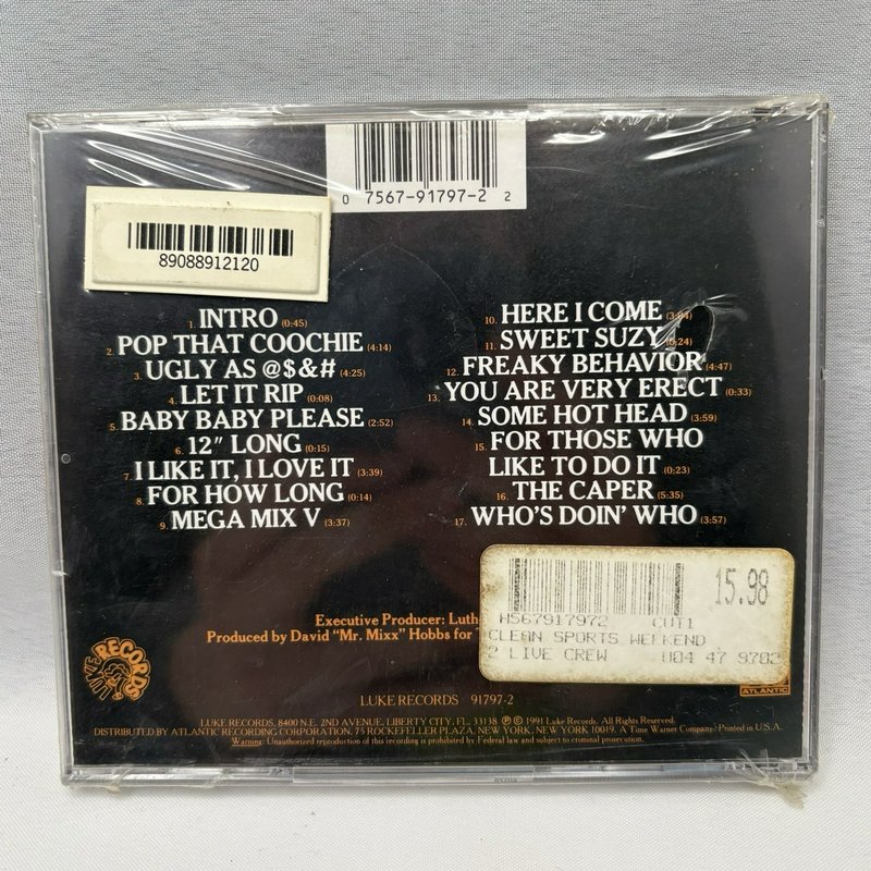 2 Live Crew Sports Weekend (As Clean As They Wanna Be Part II) Sealed CD 1991