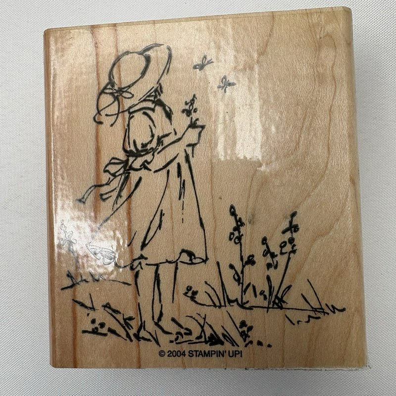 Stampin Up Summer by the Sea 2004 Wood Rubber Stamp Set 6 Retired w/ Case