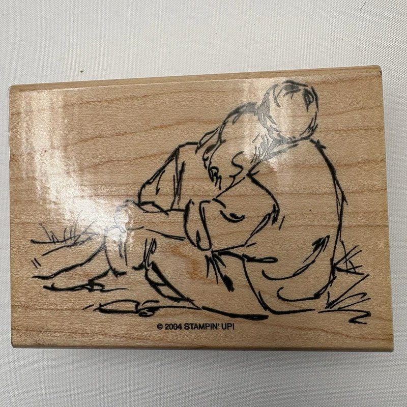 Stampin Up Summer by the Sea 2004 Wood Rubber Stamp Set 6 Retired w/ Case