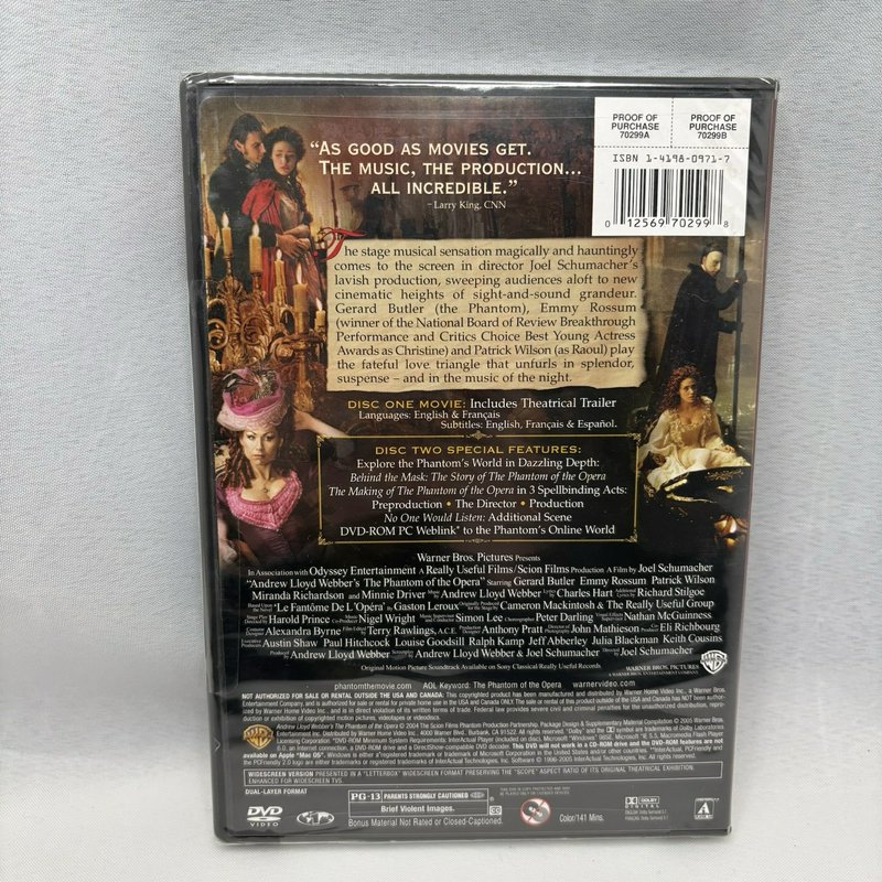 The Phantom of the Opera DVD 2-Disc Special Widescreen Edition Sealed New