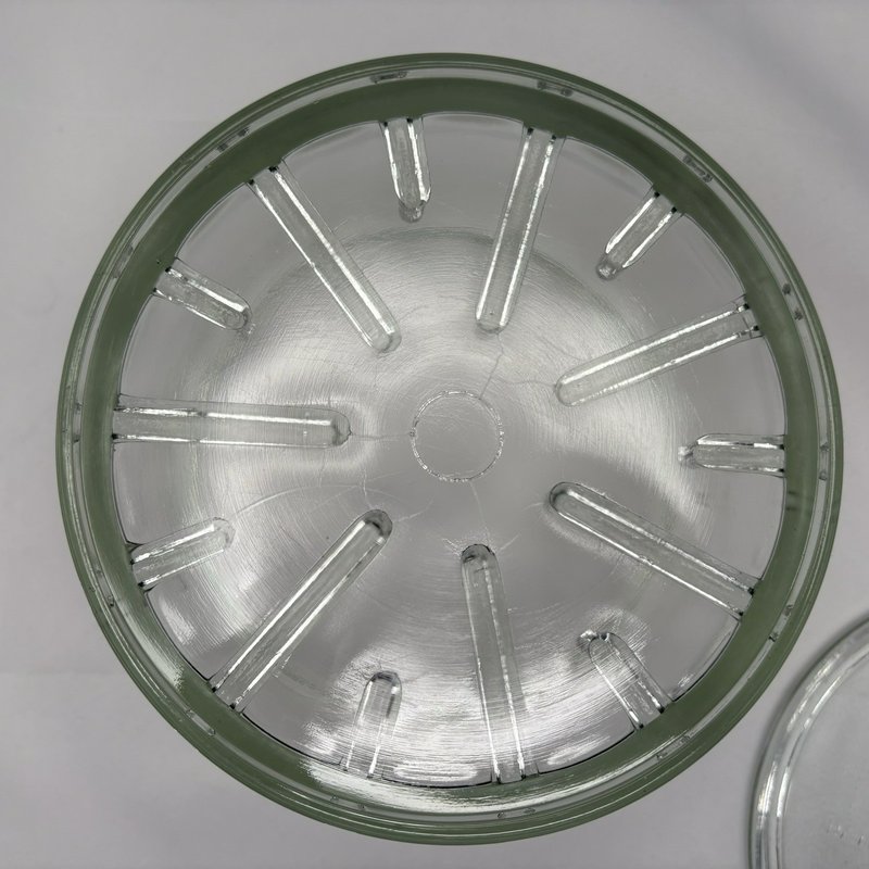 Vintage Glass Sanitary Cheese Preserver Covered Cheese Keeper 7.25” Embossed Lid