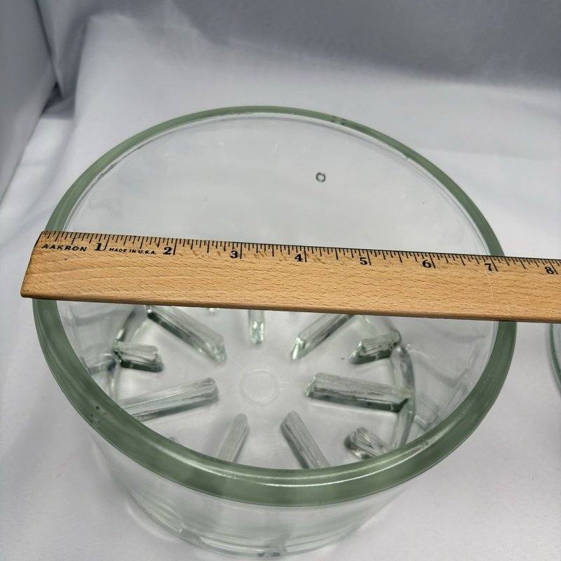 Vintage Glass Sanitary Cheese Preserver Covered Cheese Keeper 7.25” Embossed Lid