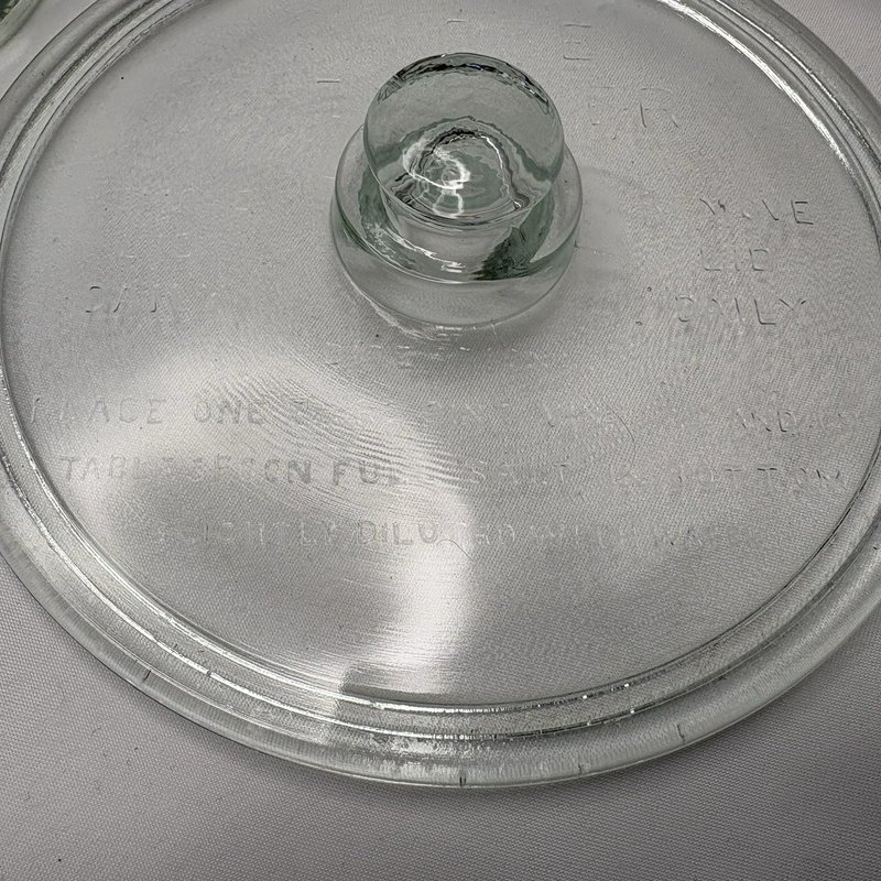 Vintage Glass Sanitary Cheese Preserver Covered Cheese Keeper 7.25” Embossed Lid