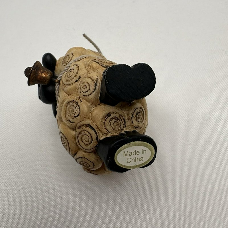 Suzi Skoglund Sheep Figurines Pair Resin Farmhouse Country Lamb Decor Bell