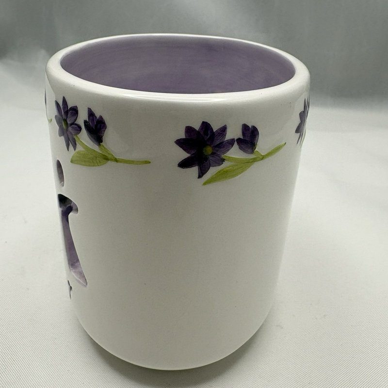 Waxessories Daughter Friendship Light Votive Candle Holder Purple Floral