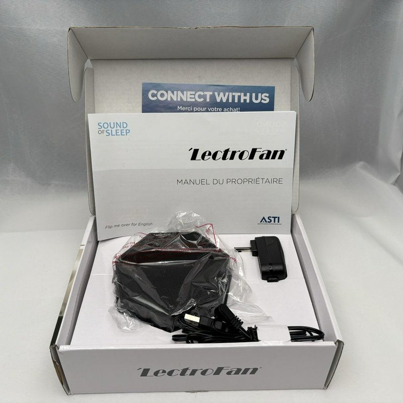 LectroFan ASM1007-KR White Noise Fan Sound Machine Black Open Box Tested