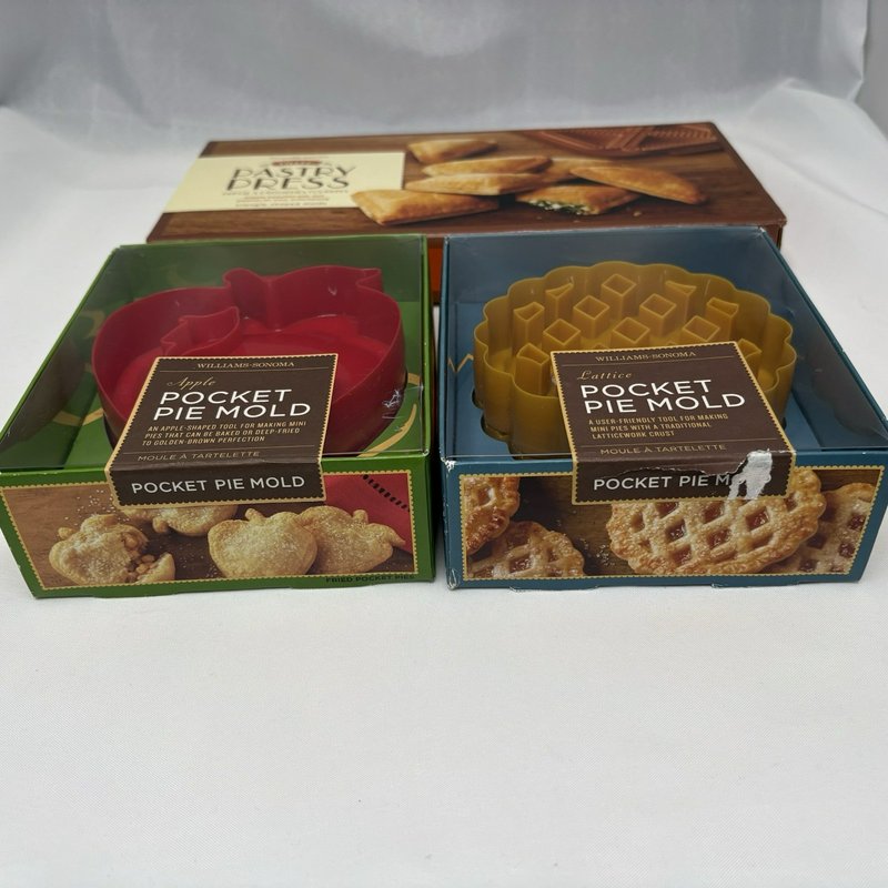 Williams Sonoma Pocket Pie Molds Apple Lattice Filled Pastry Press Lot of 3