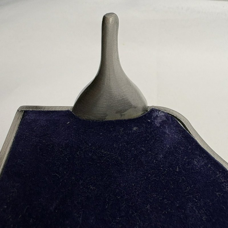 Mini Grand Piano Trinket Jewelry Box Pewter Tone Velvet Lined Decorative Case