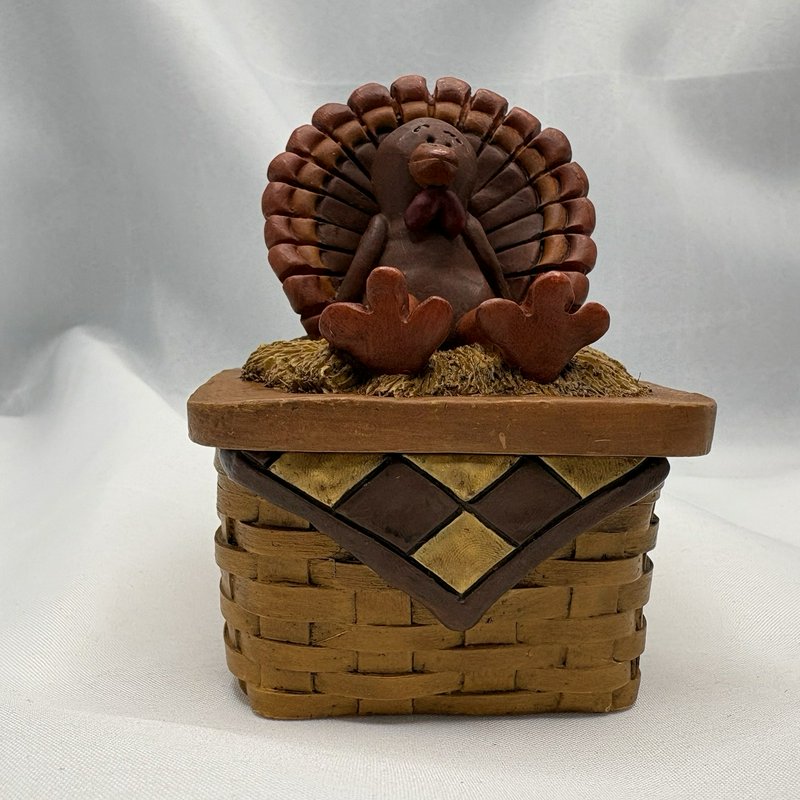 Suzi Skoglund Blossom Bucket Turkey Basket Trinket Box Thanksgiving Fall Decor