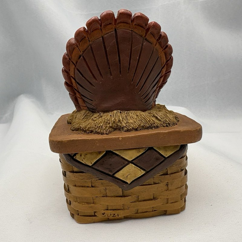 Suzi Skoglund Blossom Bucket Turkey Basket Trinket Box Thanksgiving Fall Decor
