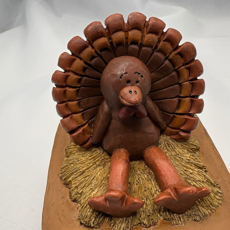 Suzi Skoglund Blossom Bucket Turkey Basket Trinket Box Thanksgiving Fall Decor