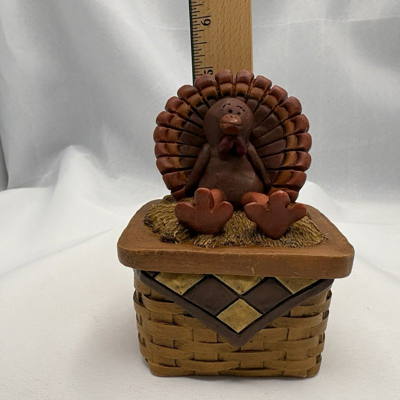 Suzi Skoglund Blossom Bucket Turkey Basket Trinket Box Thanksgiving Fall Decor