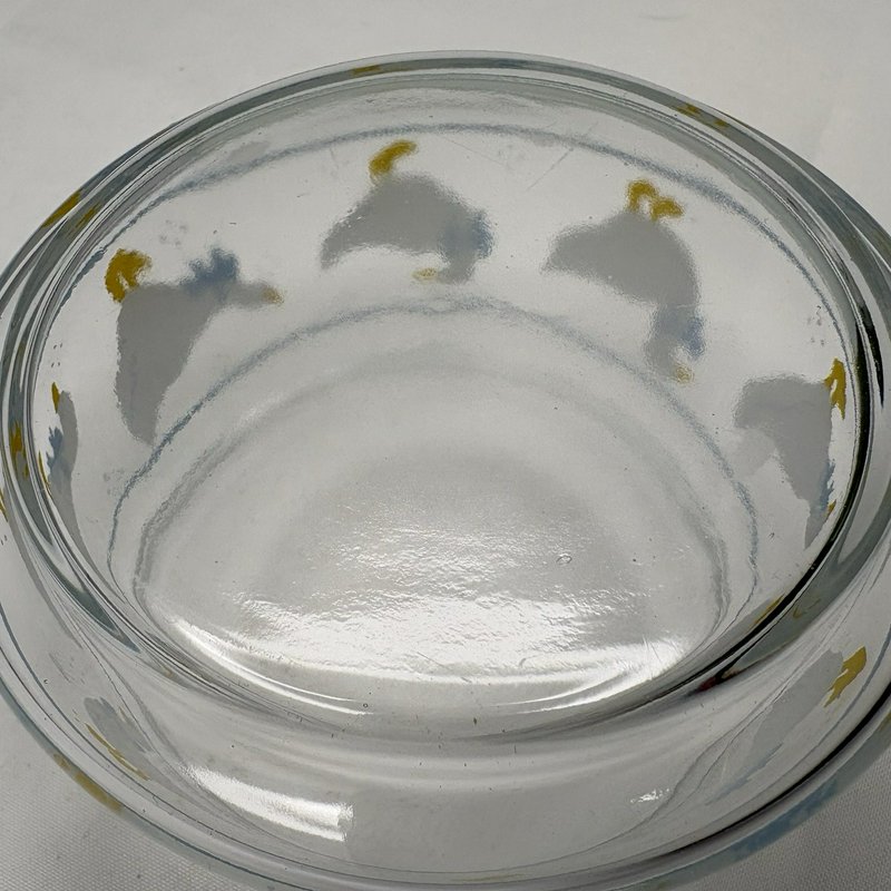 Vintage 1987 Anchor Hocking Farm Country Goose Glass Canister Jar w/Lid