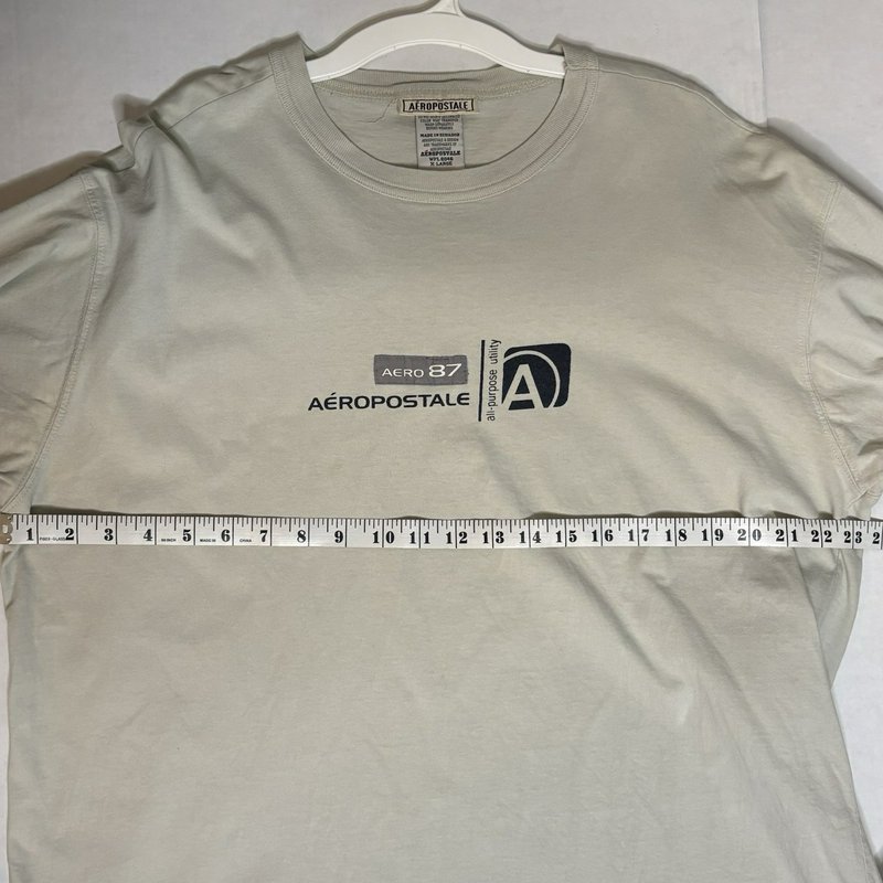 Vintage Y2K Aeropostale A87 Tech Utility Long Sleeve T Shirt XL Beige