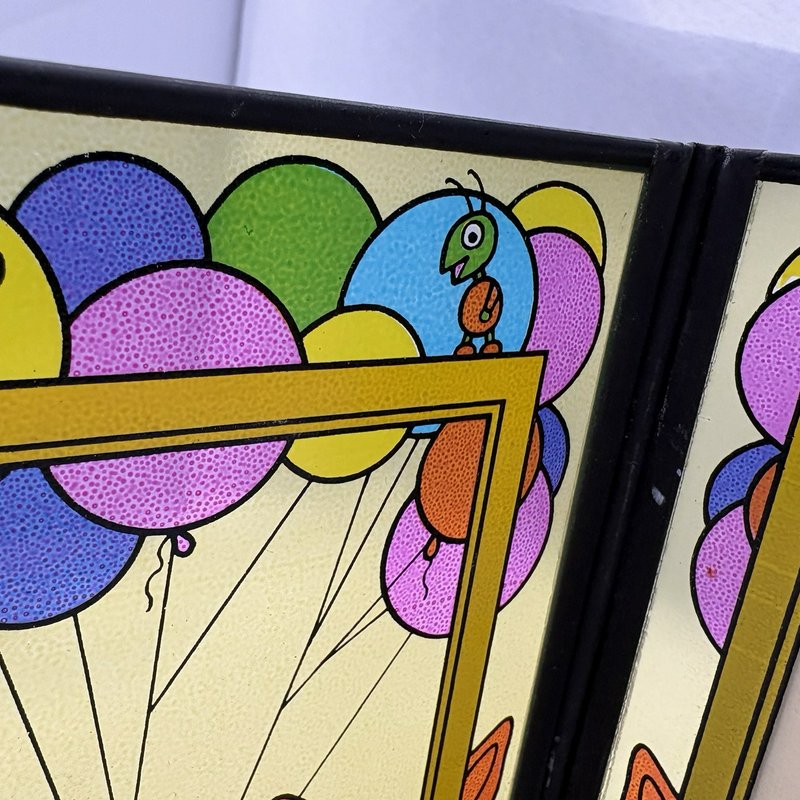 Richard Scarry 1979 Vintage Double Foldable 2-Photo Frame 4x3 Cartoon